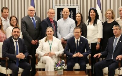 Friends of Sheba Delegation Celebrate Sheba’s 75th Anniversary at the Israeli Presidential Residence