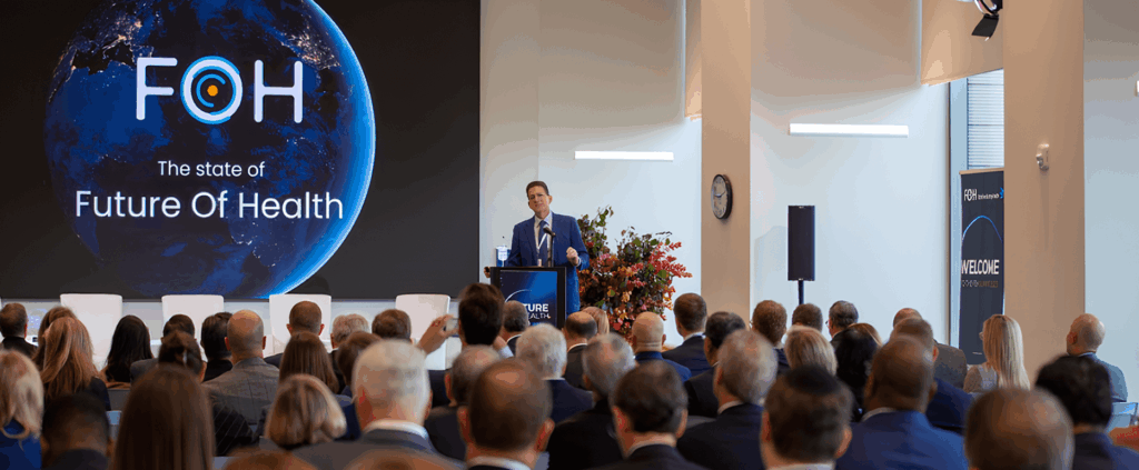 Prof. Eyal Zimlichman speaking at FOH & Sheba Leadership for Change event