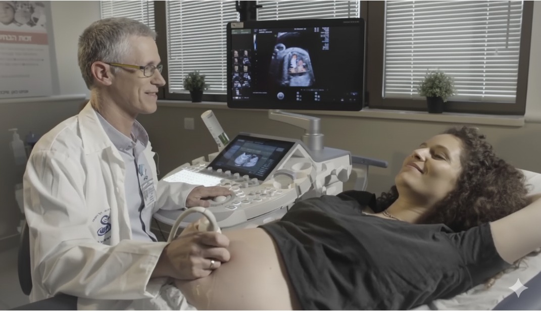 Specialist performing diagnostic screening for endometriosis and fertility