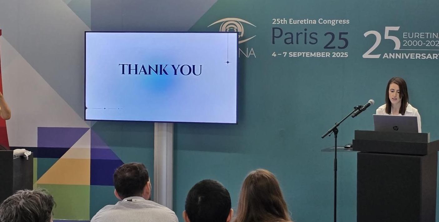 Dr. Yael Lustig-Barzelay presenting Sheba GRT study at Euretina