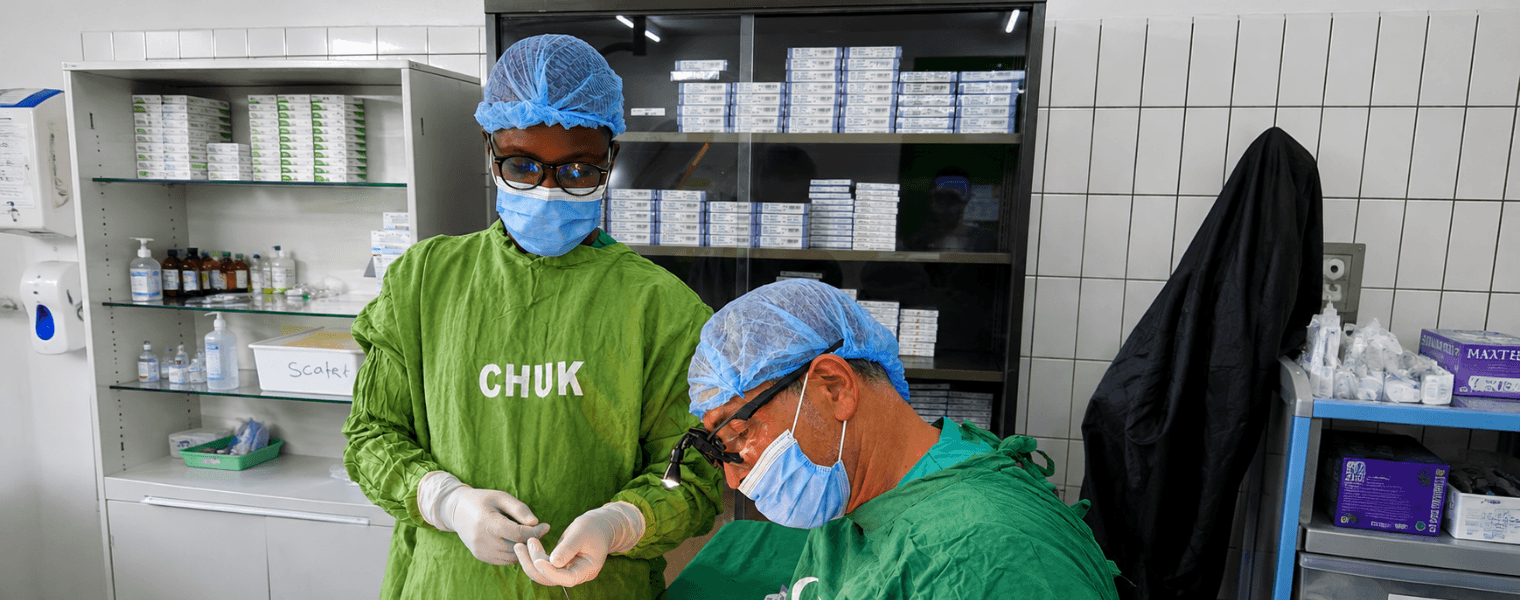 Ophthalmology surgery and clinical training at CHUK in Kigali, Rwanda