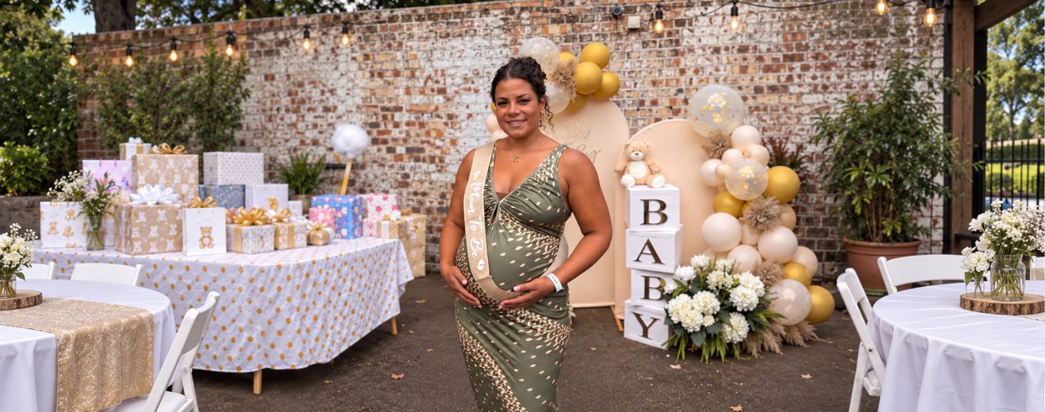 Kassandra celebrating her pregnancy at her baby shower